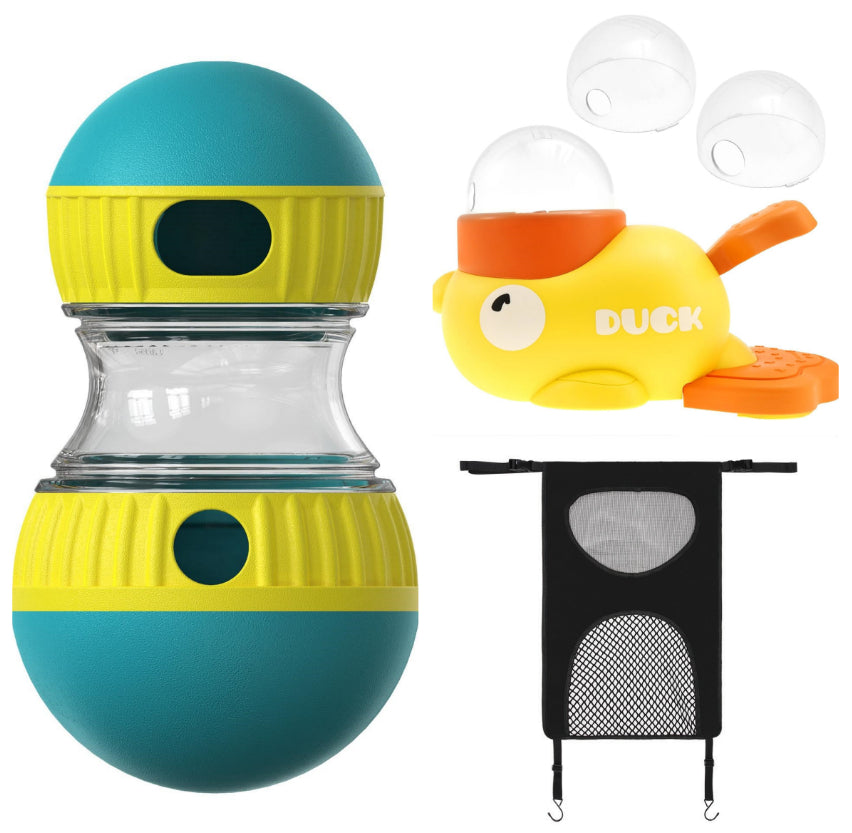 Velura Paws Slow Feeder Dog Toy — Interactive Food Dispensing Tumbler Ball