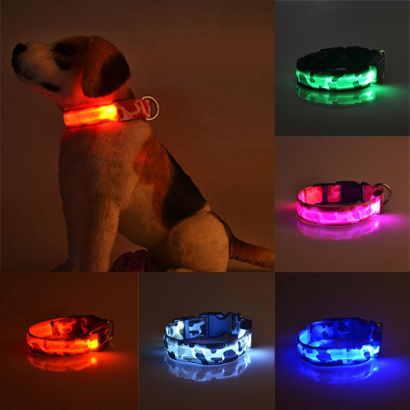 Velura Paws Luminous Dog Collar – Camouflage LED Safety Collar