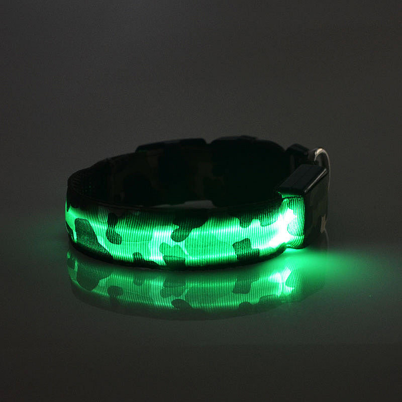 Velura Paws Luminous Dog Collar – Camouflage LED Safety Collar