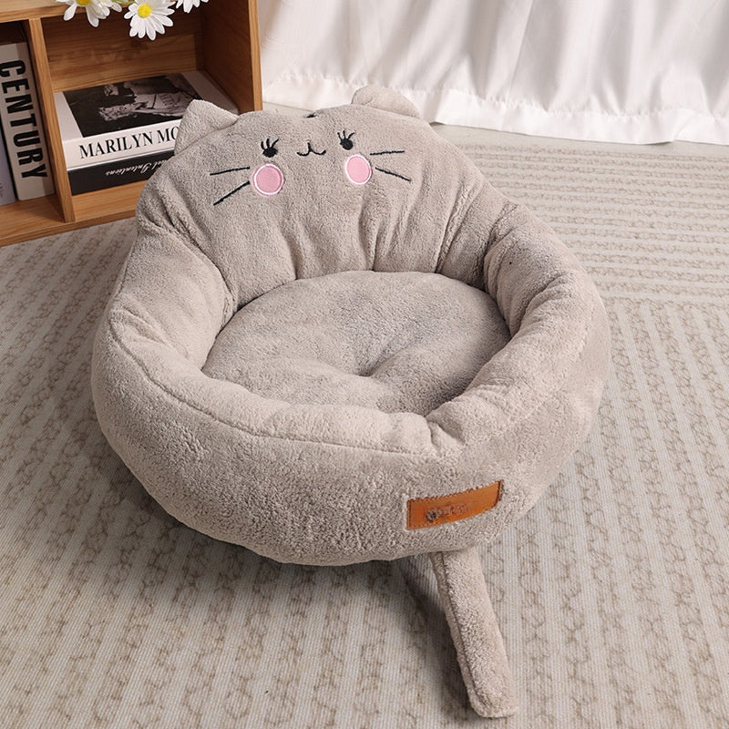 Trending Cartoon Pet Bed – Cosy Plush Dog & Cat Nest (Small & Large Sizes)