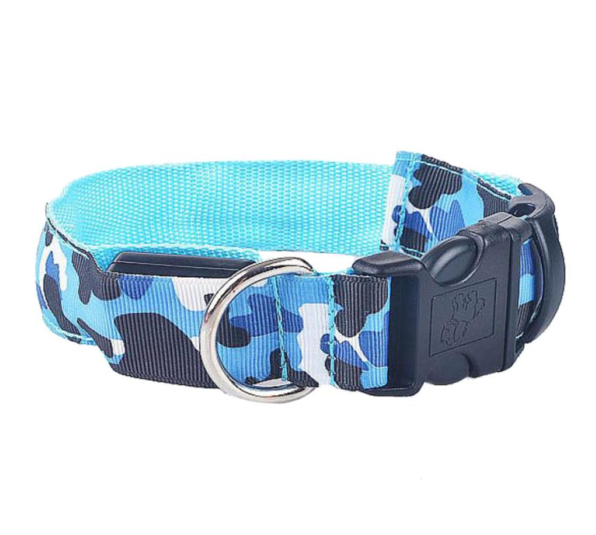 Velura Paws Luminous Dog Collar – Camouflage LED Safety Collar