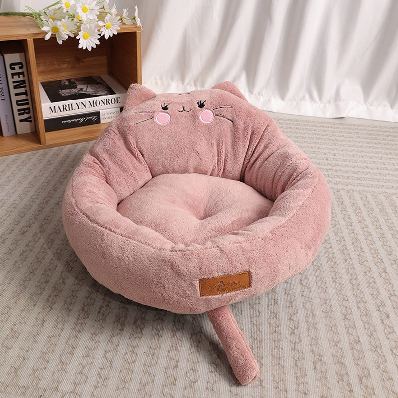 Trending Cartoon Pet Bed – Cosy Plush Dog & Cat Nest (Small & Large Sizes)