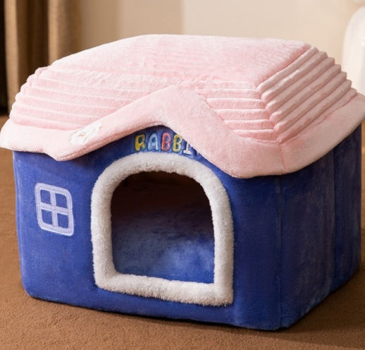 Velura Foldable Doghouse Kennel Removable Nest Warm
