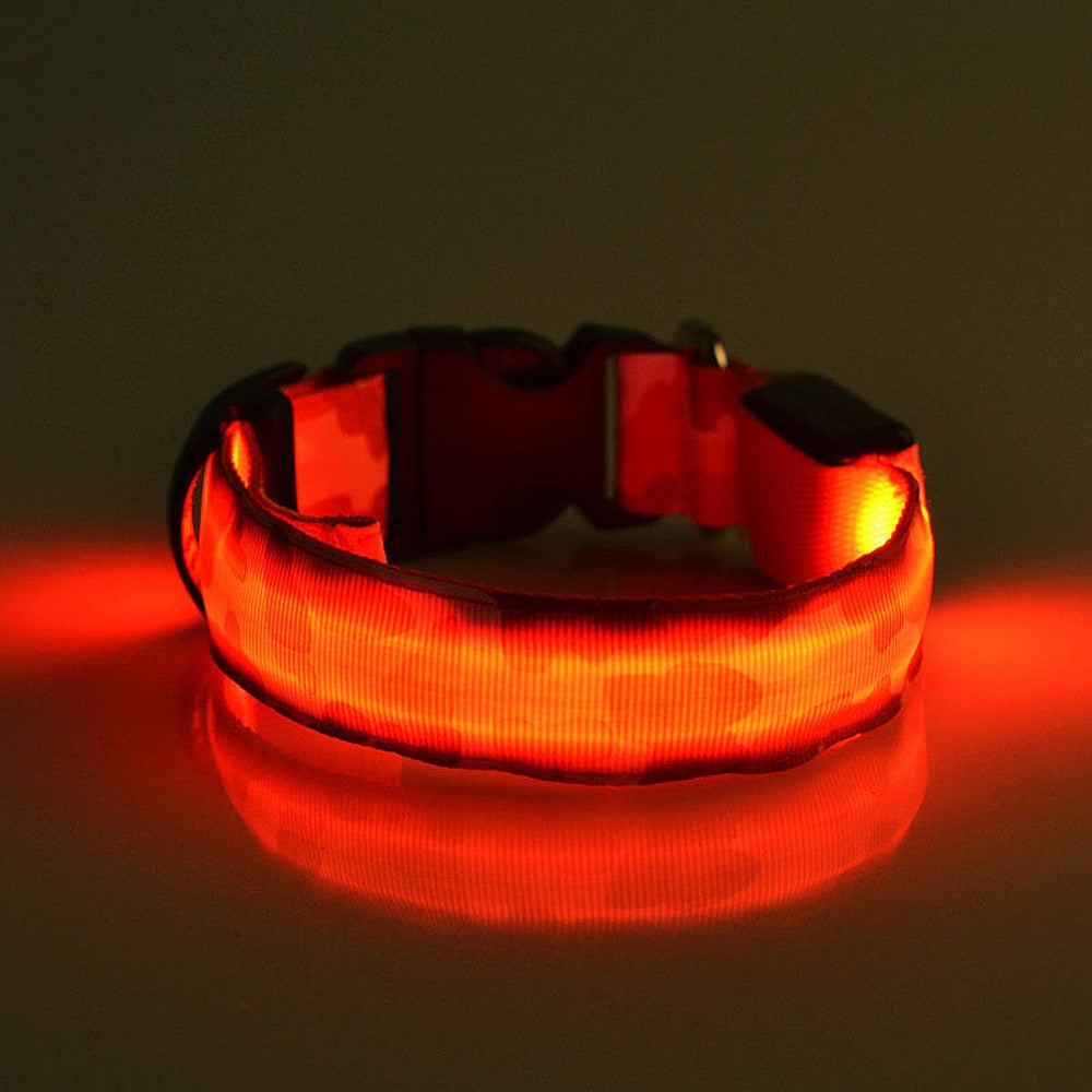 Velura Paws Luminous Dog Collar – Camouflage LED Safety Collar