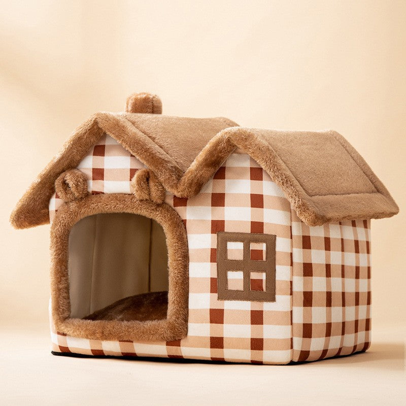Velura Foldable Doghouse Kennel Removable Nest Warm