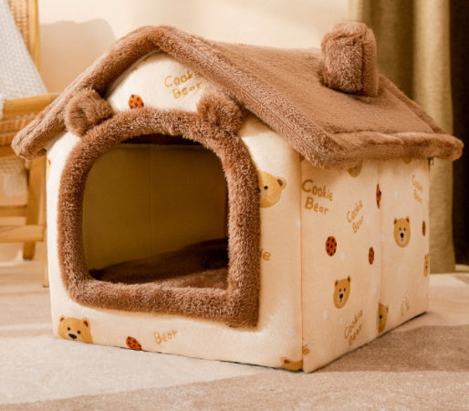 Velura Foldable Doghouse Kennel Removable Nest Warm