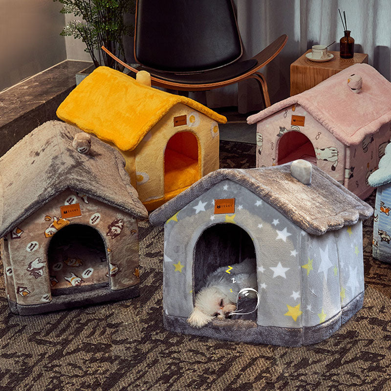 Velura Foldable Doghouse Kennel Removable Nest Warm