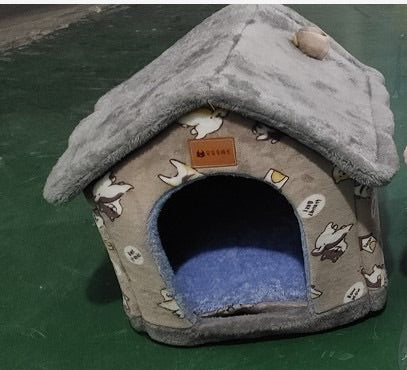 Velura Foldable Doghouse Kennel Removable Nest Warm