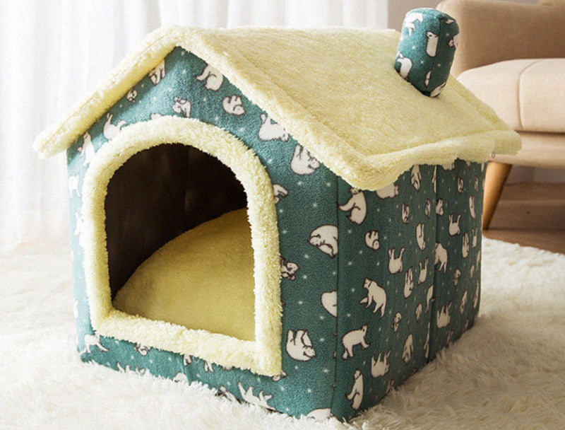 Velura Foldable Doghouse Kennel Removable Nest Warm