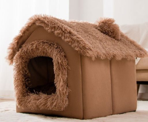 Velura Foldable Doghouse Kennel Removable Nest Warm
