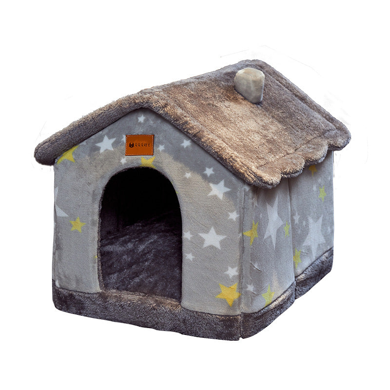 Velura Foldable Doghouse Kennel Removable Nest Warm