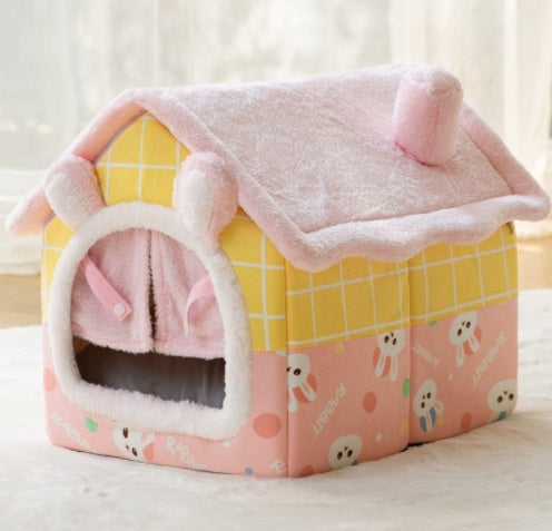 Velura Foldable Doghouse Kennel Removable Nest Warm