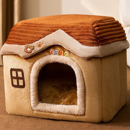 Velura Foldable Doghouse Kennel Removable Nest Warm